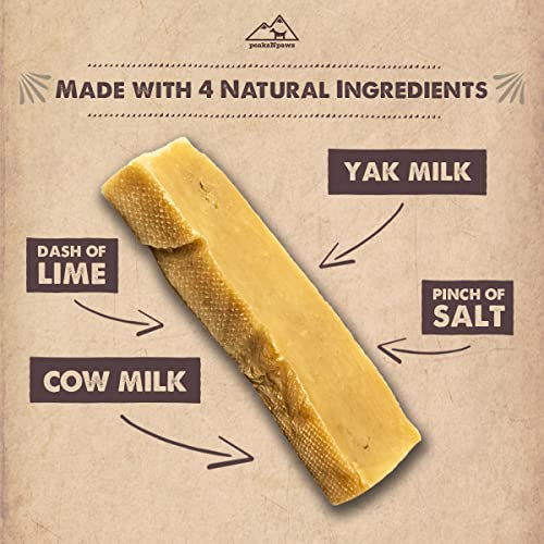 peaksNpaws Premium Yak Cheese Dog Treats Natural Yak Chews from