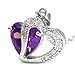 A Heart Full of Love [Purple] Sterling Silver Pendant Necklace