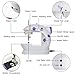 Mini Portable Sewing Machine Double Speed Control Double Thread Needle Electric Household Automatic Sewing Machine with Foot Pedal and Extension Table