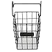 Modular Black Metal Mesh Wire Hanging Kitchen & Dining Utensils Storage Basket / Bathroom Toiletries Holder Basket