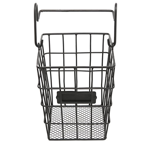 Modular Black Metal Mesh Wire Hanging Kitchen & Dining Utensils Storage Basket / Bathroom