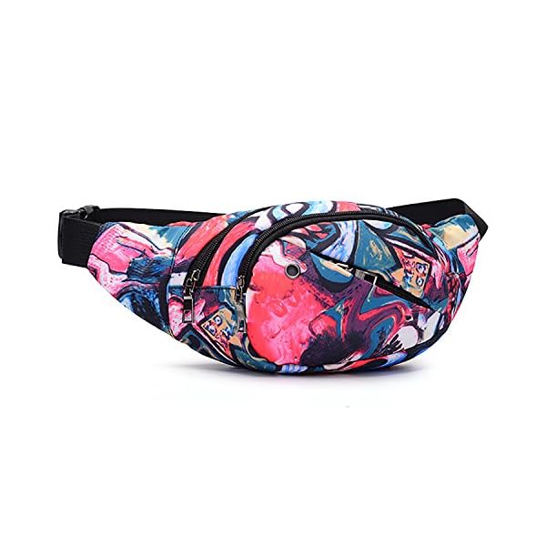 Riñonera lienzo 3-zipper Fanny Pack cintura bolsa con correa ajustable para correr Fitness ciclismo senderismo viajes… | DeHippies.com
