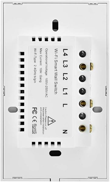 Smart Home Gerte WiFi Schalter wasserdichtes LED Hintergrundbeleuchtungsdesign Remote OnOff fr Alexa fr IOS fr Googlewhite U S regulations