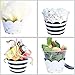 Cupcake Wrappers - Black & White Wedding, Bridal & Baby Shower, Birthday Party Supplies, Reversible Neutral Gender Dessert Wraps - She Said Yes, Hollywood NYE,Grad (Stripe, Gold Silver Dot, 24 Count)