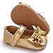 ENERCAKE Infant Baby Girls Mary Jane Flats Non-Slip Soft Soled Toddler First Walkers Crib Shoes Princess Dress Shoes(6-12 Months Infant, A-Gold)