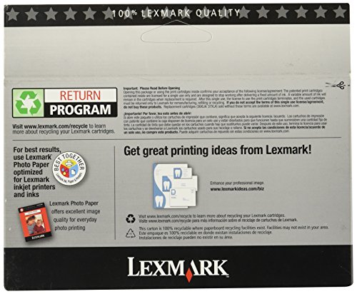 Lexmark 36XL/37XL High Yield Black/color Return Prog Print Cart