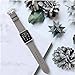 SWEES Genuine Leather Bands Compatible Apple Watch 42mm Series 3, Series 2, Series 1, Sports & Edition, Gray