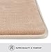 Genteele Memory Foam Bath Mat Non Slip Absorbent Super Cozy Velvet Bathroom Rug Carpet (22 inches X 36 inches, Beige)