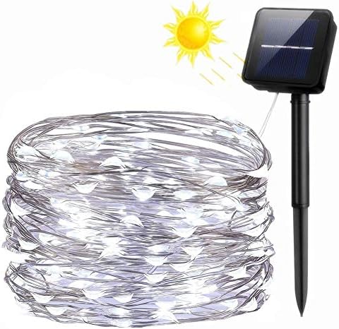 Homesailing イルミネーションライト ソーラー 100led 装飾ガーデンライト Ip65防水 アウトドア 屋外飾り ストリングライト 国内最安値に挑戦 結婚式 パーティー 誕生日 お祭り ハロウィン クリスマス ナチュラルホワイト 学園祭 新年