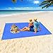 BROTOU Compact Beach Pocket Blanket for Outdoor Camping,Hiking,Travel,Festival, Sports Sand Proof Picnic Mat Quick Dry Ground Cover Tarp(Size 79”x55”) (Blue) (Blue)