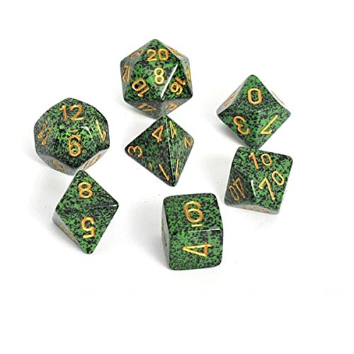 Chessex CHX25335 Dice-Speckled Golden Recon Set, One Size, Multicolor