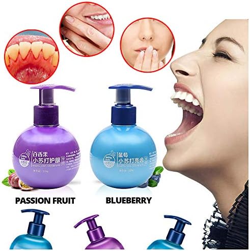 Teeth Whitening Toothpaste | Fluoride Free Natural Teeth Whitener Stain Removal | Removes Coffee,Tea,Smoking Stains Protection & Oral Health Toothpaste (Passion Fruit)