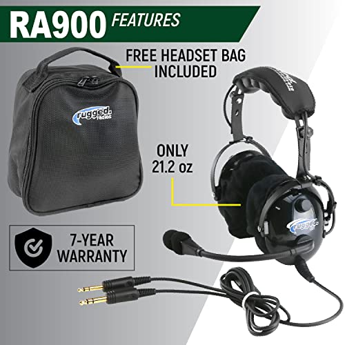 Rugged Air RA900 General Aviation Instructor Pilot Headset Features