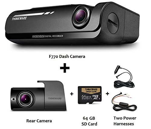 Thinkware F770 64GB 1080P HD WiFi Dash Cam plus RearView Camera plus Extra Power Harness (Bundle: 3 items) Thinkware F770 64GB 1080P HD WiFi Dash Cam plus RearView Camera plus Extra Power Harness (Bundle: 3 items)