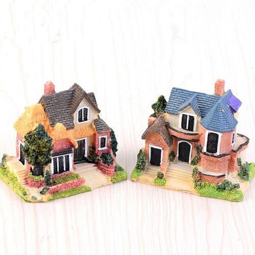 Lots Garden Craft Plant Pots Fairy Ornament Miniature Figurine Dollhouse D?cor "House:599cm x 1Pc"SetA44