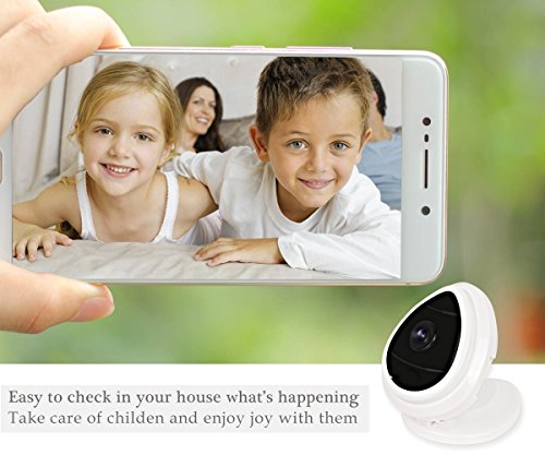 Wireless Security Camera, Mini IP Camera Home Wifi Wireless Security Surveillance Camera with Motion Detection/Email Alert Baby Monitor, Nanny Cam(white) - Thumbnail 4