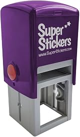 SuperStickers Pre Inked Star Stamp for Teachers Purple 28mm view 4