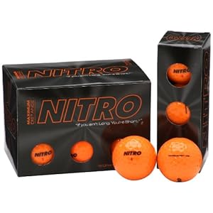 Nitro NMD12OBXC Maximum Distance Golf Ball (12-Pack), Orange