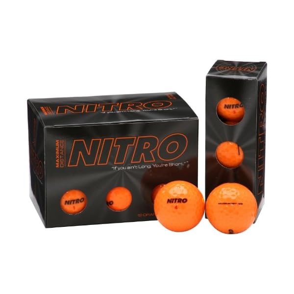 Nitro NMD12OBXC Maximum Distance Golf Ball (12Pack), Orange