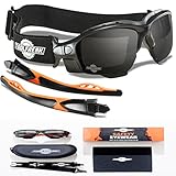ToolFreak Spoggles, Safety Glasses and Protective Goggles, Eyewear Foam Padded for Comfort and Better Protection, ANSI Z87 Rated, Smoke Tinted Lens with Impact and UV Protection