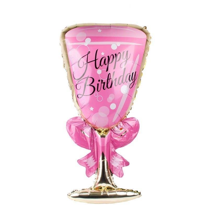 Pink Glass Foil Balloon, 87cm (2 pack) — image 1