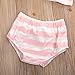 Baby Girls 2Pcs Swimwear Bikini Striped Halter Bra Top+Bow Bottom Swimsuit (1-2T, Pink&White)