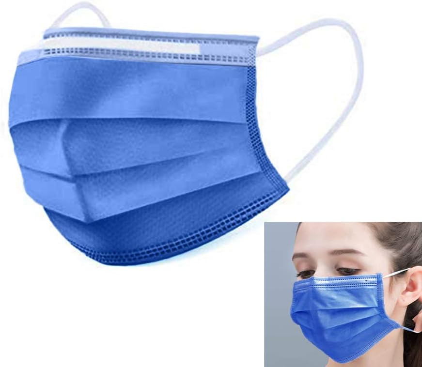 50 Pieces Face Cover Mouth Protection Hygiene and Protection Against Surgical Dust Waterproof Cover, High Filtration and Ventilation Security