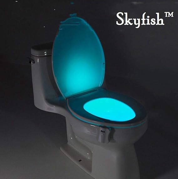 Skyfish 8 Color Led Night Light with Motion Sensor Activated Glow for Toilet Bathroom Bowl