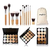 Mefeir makeup brushes professional 11 pcs brush set kit pincel maquiagem maquillaje brush set+ 15 Colors Concealer