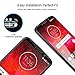 [2-Pack] TAURI Screen Protector for Moto Z3 / Moto Z3 Play, [Full Cover] Tempered Glass Screen Protector with Lifetime Replacement Warranty - Black