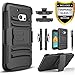 HTC 10 Case, Dual Layers [Combo Holster] Case and Built-in Kickstand Bundled with [HD Screen Protector] Hybird Shockproof and Circlemalls Stylus Pen[Black]