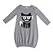 Chinatera Baby Infant Long Sleeve Gown Toddler Sleeper Gowns (For 0-3M, Modal Grey)(WITH Hat)