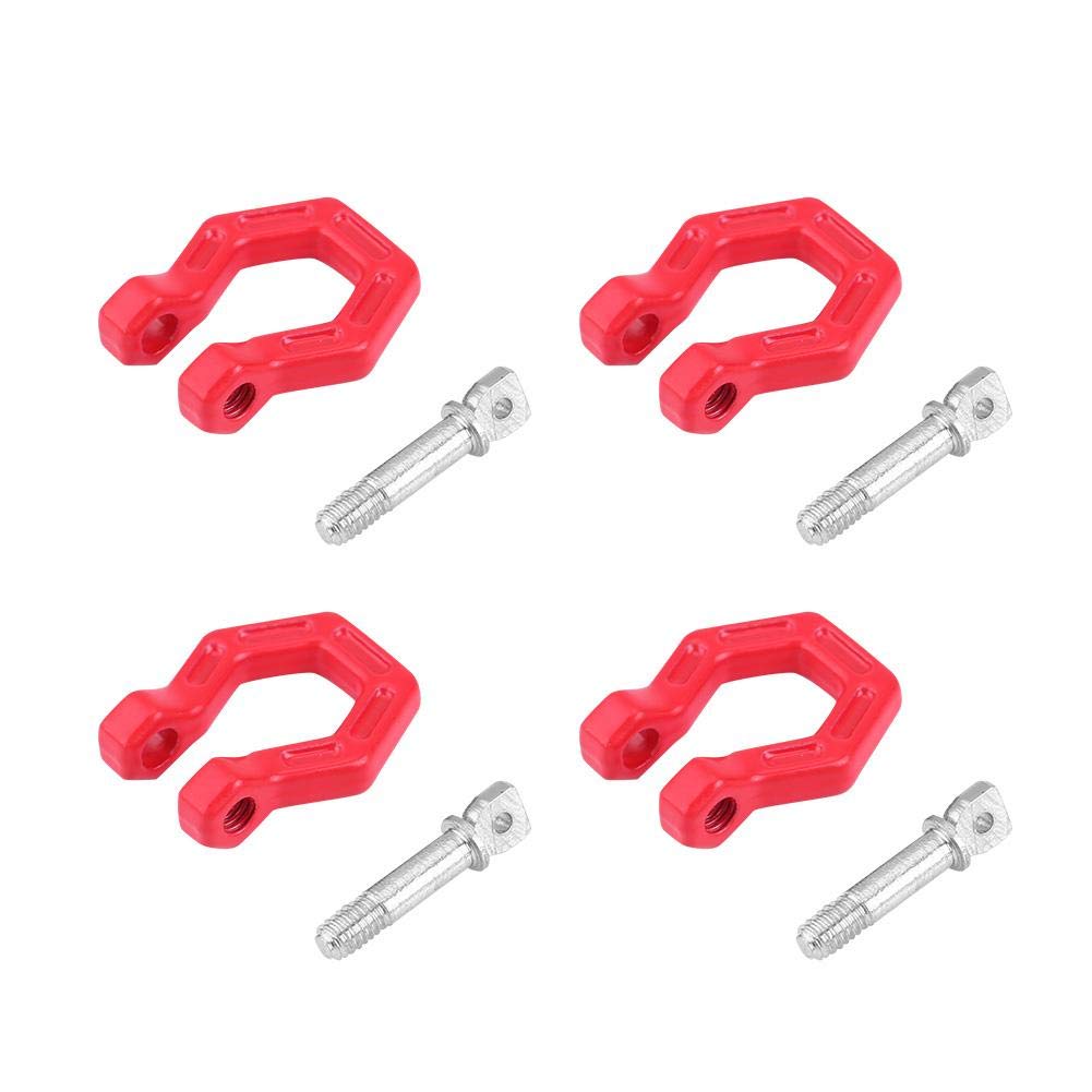 RC Car Trailer Buckle, 4 Pcs Metal Tow Shackle Rescue Lock Catch for RC Climbing Crawler Car Accessory Parts
