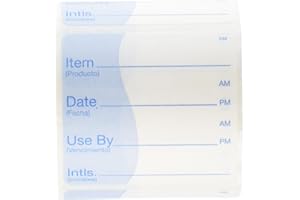 DayMark Safety Systems-IT112438 Item/Date/Use by Bilingual Dissolvable Label, 2" x 2" (Roll of 250)