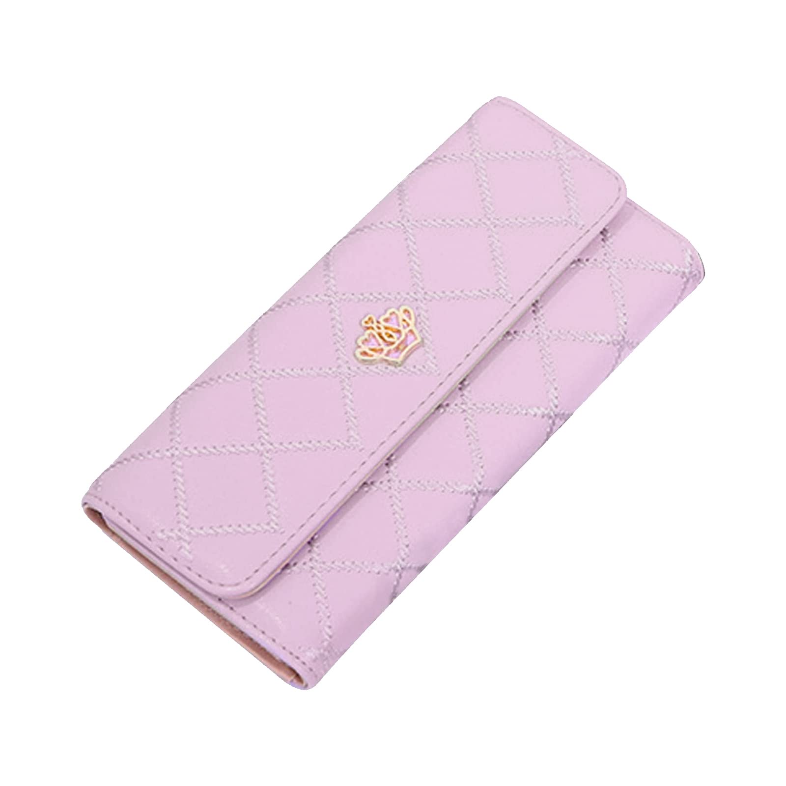 Symphonyw Women Leather Wallet,Long Fashion Crown Female's Handbag Money Wallet for Ladies Girls