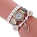 CdyBox Women's 6 Pack Inlay Diamond Wrist Watches Wrap Around Bracelet Analog Quartz Dress Wrist Watches Gifts