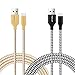 OKRAY Micro USB Charger, 2 Pack 6ft 1.8M Durable Braided Nylon Tangle-Free Micro USB 2.0 Charge Cable Sync Charging Cord for Android, Samsung, HTC, Google Nexus, Sony, Nokia and More (Black White)