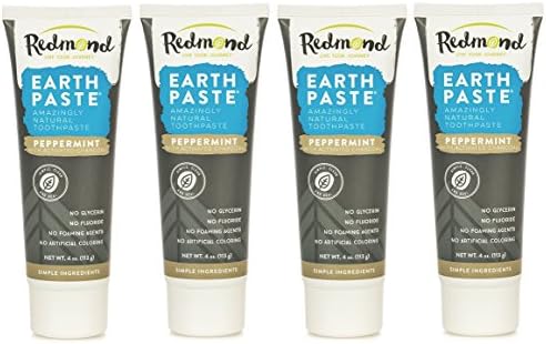 Redmond Peppermint Charcoal Toothpaste, 0.02 Pound - PACK-4