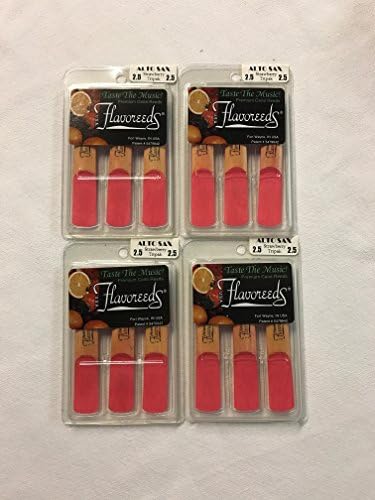 Strawberry Flavored Alto Saxophone Reeds 2.5 - 4 Tripaks (12 Reeds)