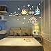 ElecMotive Merry Christmas Owls Snowflake Christmas Tree Gifts Wall Decals, Living Room Bedroom Shop Window Removable Wall Stickers Murals Removable DIY Home Decorations Art Decor (Owls)