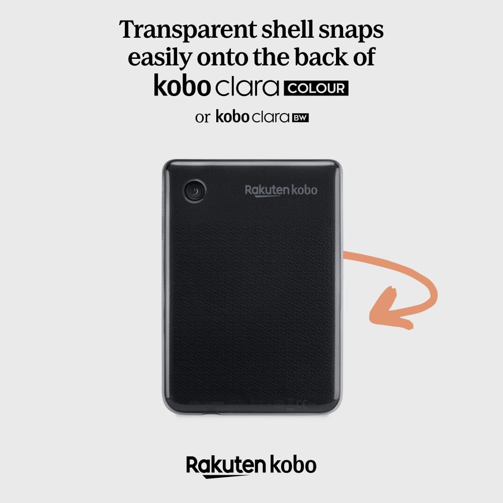 Kobo Clara Colour/BW Clear Case | Slim & Lightweight Design | Anti-Slip & Scratch Resistant | Compatible with 6” Kobo Clara Colour/BW eReader