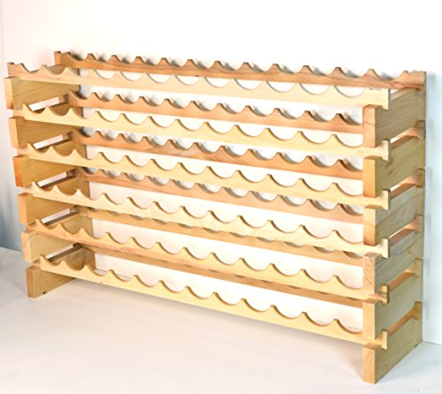 Stackable Wine Rack-72 Bottles Modular Hardwood Wine Racks, Very Easy to Put Together