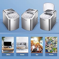 DIDO Ice Maker Countertop, 10Pcs Bullet Ice in 6-8