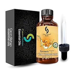 4 fl. Oz Undiluted Turmeric Essential Oil - 100% Pure, Natural, Premium, Therapeutic & Pharmaceutical Grade, Money Back Satisfaction Guarantee