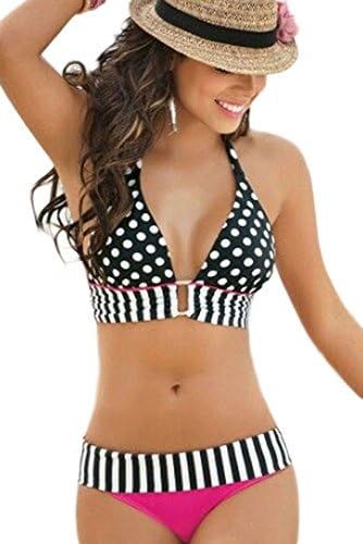 Firstshop Women's Sexy Summer Banded Halter Bikini (L ( US 12-14))