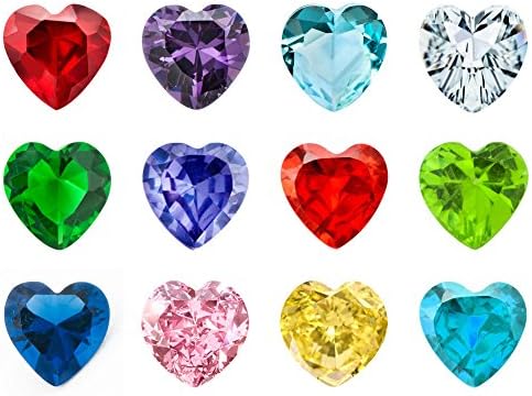 Sale New 12PC Crystal Heart Birthstones Floating Locket Charms 5mm For Living Memory Lockets Necklace &amp; Bracelets