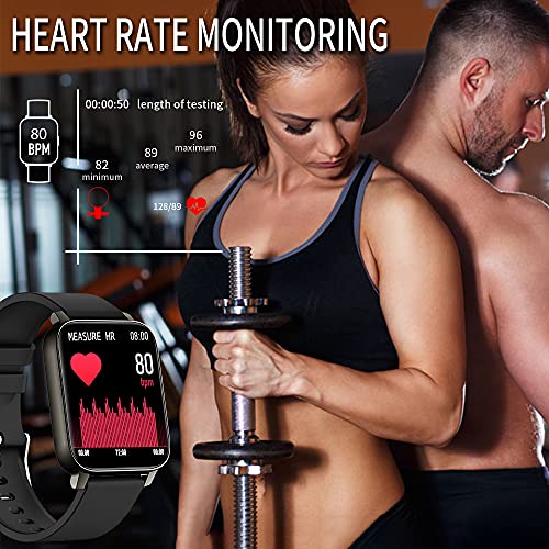Smartwatch, 1,69\'\' TFT Orologio Fitness Tracker Uomo Donna Smart Watch Sonno Cardiofrequenzimetro, IP68 Impermeabile Sportivo Activity Tracker Contapassi Cronometro, Smartband, Notifiche Messaggi