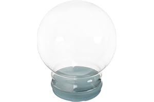 Housoutil DIY Empty Glass Snow Globe Kit 5.31 Inch Water Globe Craft for Home Decor Make Your Own Unique Snow for Kids and Ad