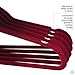 Zober Premium Quality Space Saving Luxurious Velvet Hangers Strong and Durable Hold Up to 10 Lbs - 360 Degree Chrome Swivel Hook - Ultra Thin Non Slip Suit Hangers, Royal Red/Burgundy - 50 Pack