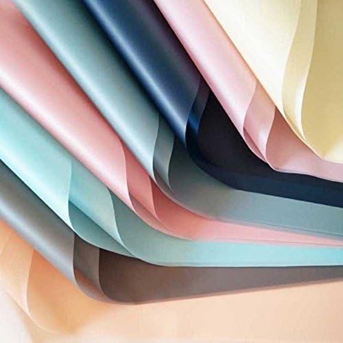 Padded 5.8 Silk Matte Paper Korean Flowers Bouquet Waterproof Soft Solid Color Matte Paper 20 Sheets